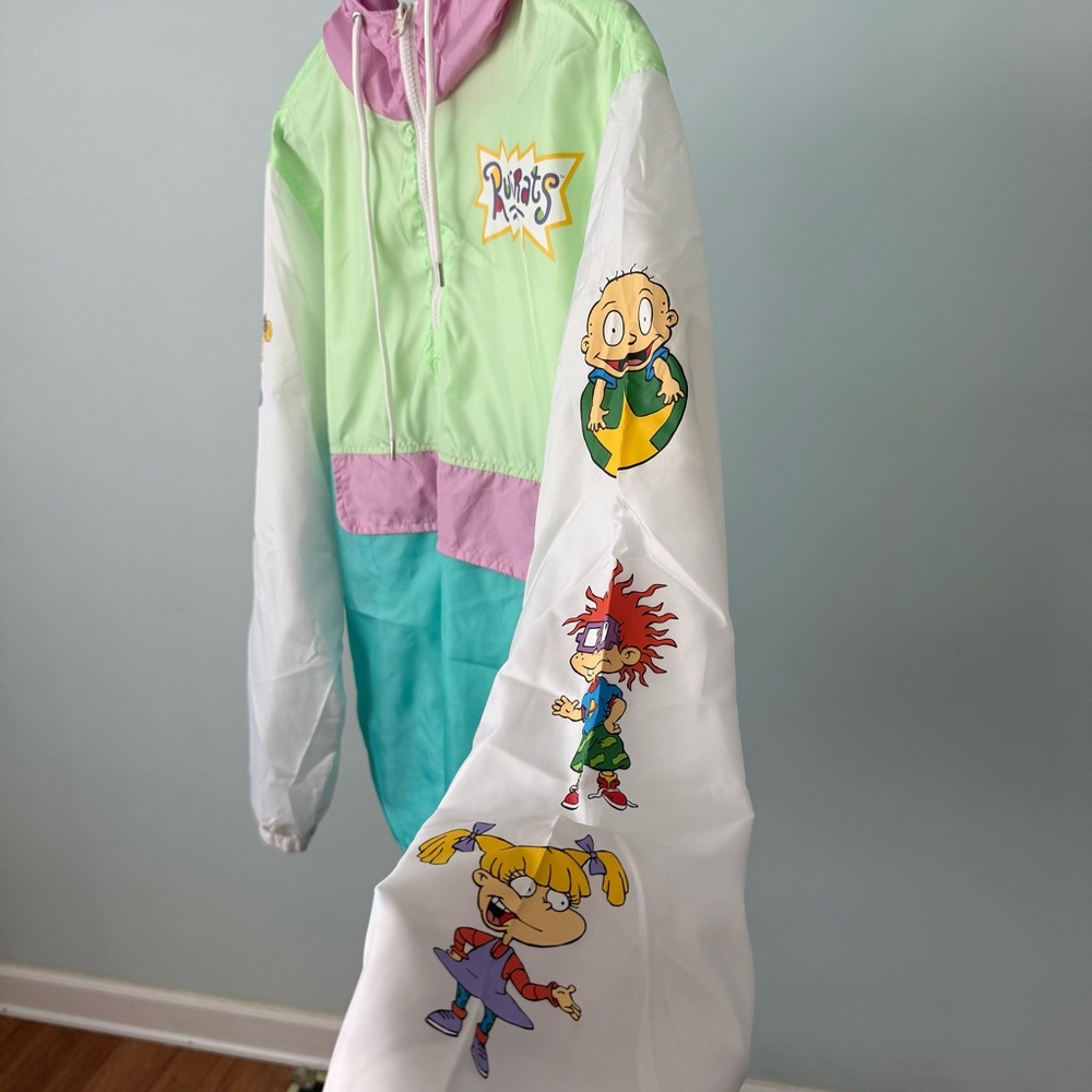 🍼 Vintage Nickelodeon Rugrats Windbreaker Jacket Sz L Unisex - Picture 5 of 9